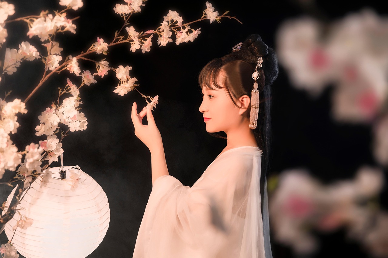 asian woman, hanfu, portrait, traditional clothing, chinese style
